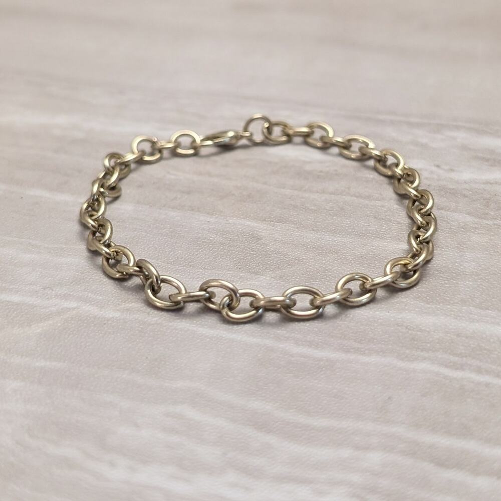Vintage Gold Tone Chain Bracelet 7.5"